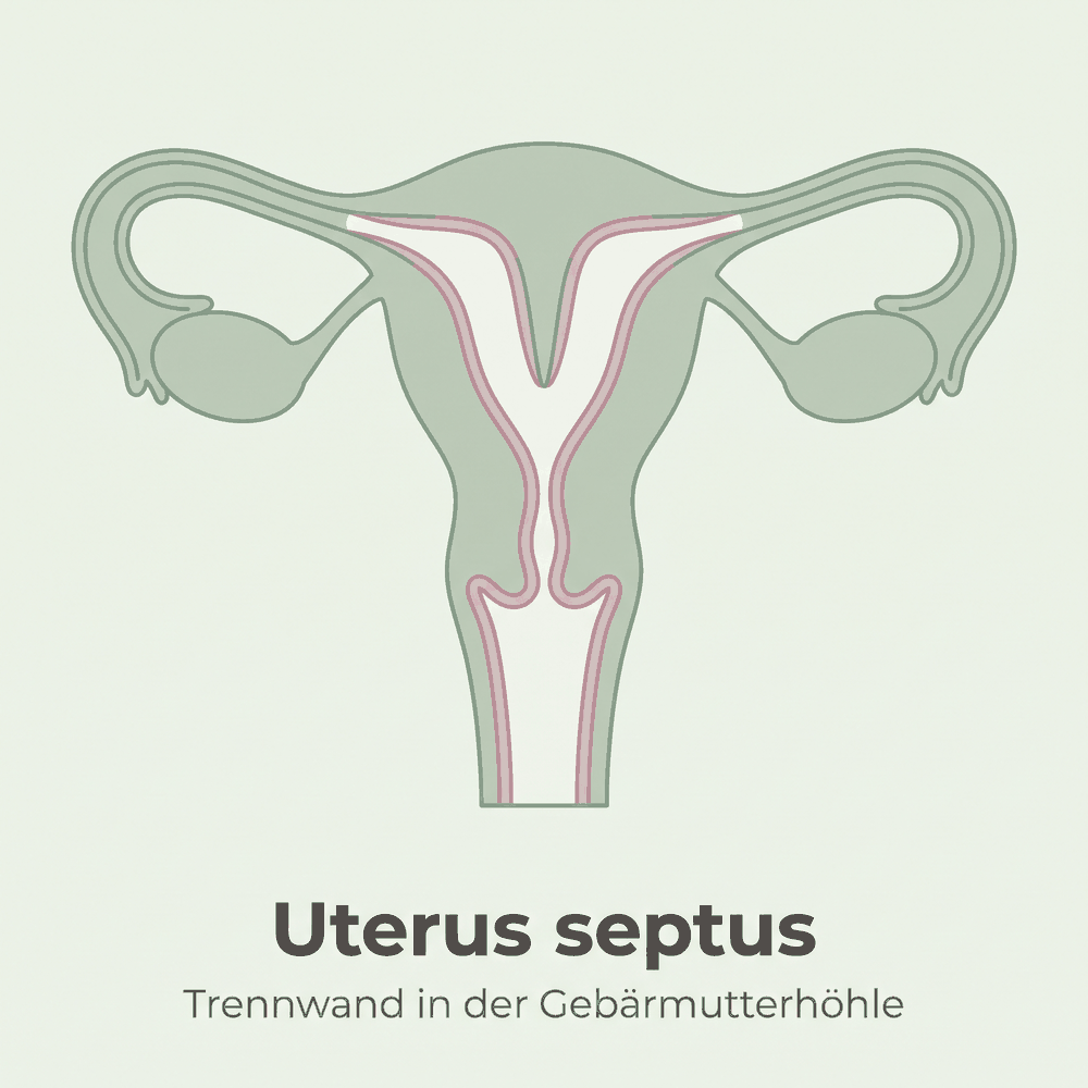 Gebärmutter mit einer Trennwand, die die Gebärmutterhöhle in zwei Hälften teilt