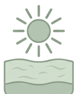 Sonne über einem Stück Haut
