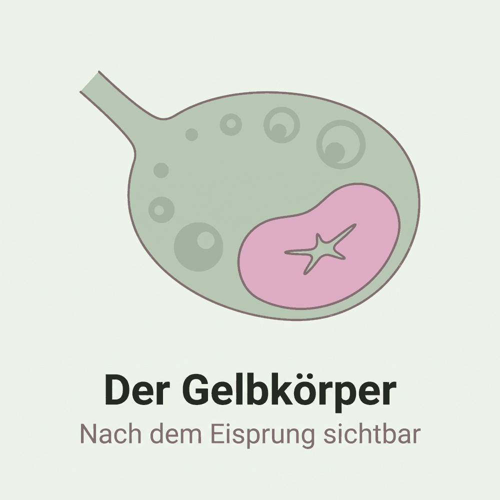 Eierstock mit dem Gelbkörper an der Stelle des gesprungenen Follikels